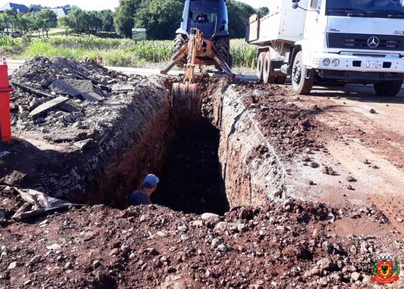 Loteamento em Nova Candelária recebeu 310 metros de tubulação pluvial
